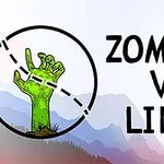 緑色のゾンビの手が地面から現れ、「ZOMBIES VS