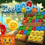 女性探検家とカラフルな動物のピースが並ぶパズルボードのイラスト。